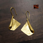 Kagaz - Folded Paper Brass Earrings