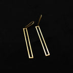 Dori - Linear Brass Earrings