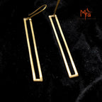 Dori - Linear Brass Earrings
