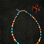Plain Beaded Anklet : Multicolor (II)