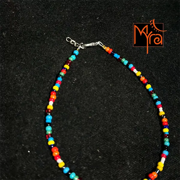 Plain Beaded Anklet : Multicolor (II)