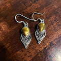Rustic Tiger's Eye Silver Earrings
