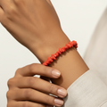 Uncut Stone Bracelet : Tomato Red