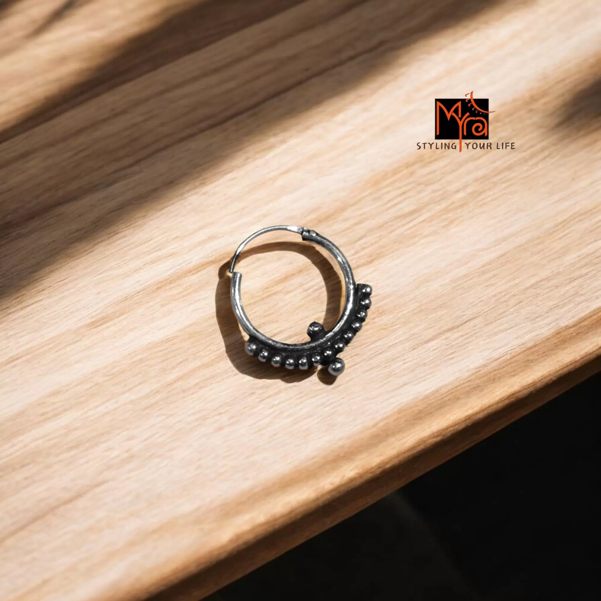Silver Solstice Septum Ring 92.5 sterling silver pure silver MYRA