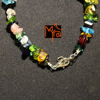 Translucent Multicolor Uncut Stone Bracelet