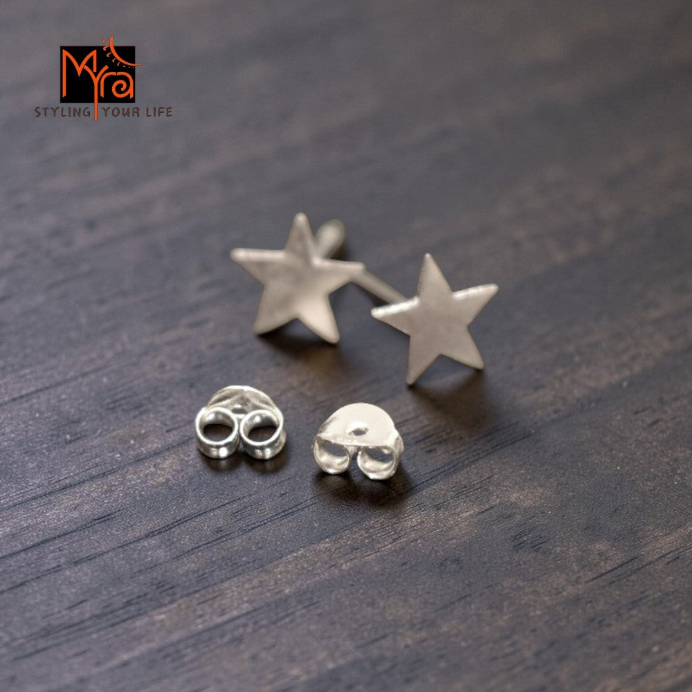 Silver Stellar Stud Earrings