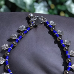 Charm & Bead Anklet : Blue Maple