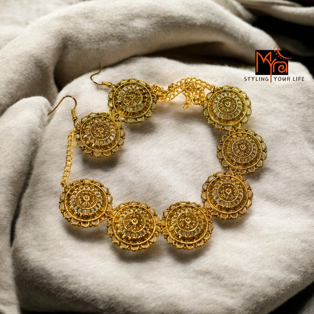 Vintage Floral Choker Set : Golden