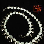 Tulip Charm White Beaded Necklace