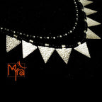 Triangle Charm Two Layer Necklace : Black