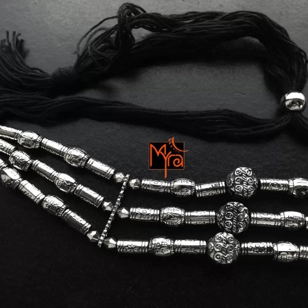 Three Layer Light Metal Choker : Silver