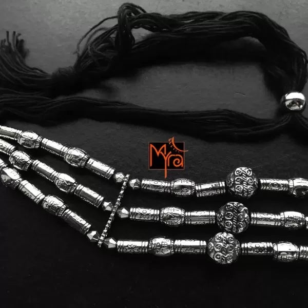 Circle within Circle Pattern Choker : Silver