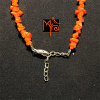 Bright Orange Uncut Stone Bracelet