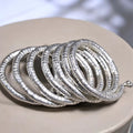 Snake Pattern Spring Bracelet : Silver