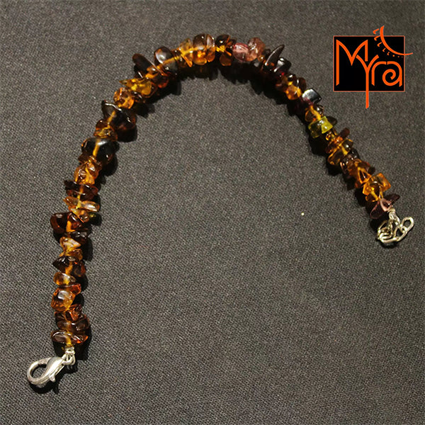 Amber Uncut Stone Bracelet