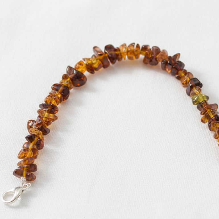 Amber Uncut Stone Bracelet