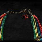 Ten Layer Multicolor Beaded Necklace