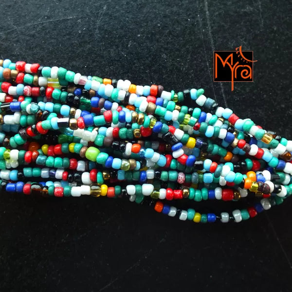 Tibetan Stonework Beaded Bracelet : Multicolor (Oval)