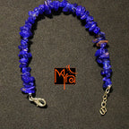 Navy Blue Uncut Stone Bracelet
