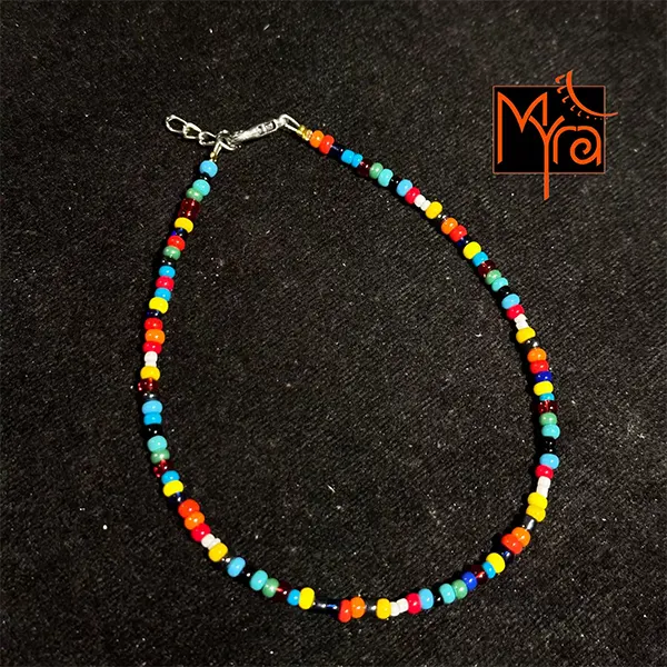 Plain Beaded Anklet : Multicolor (II)