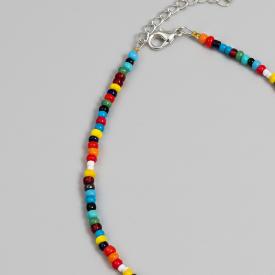 Plain Beaded Anklet : Multicolor (II)