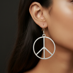 Silver Peace | Brass Silver Polish Earrings