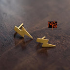 Bijli - Flash Brass Ear Studs