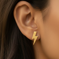 Bijli - Flash Brass Ear Studs