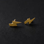 Bijli - Flash Brass Ear Studs