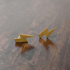 Bijli - Flash Brass Ear Studs