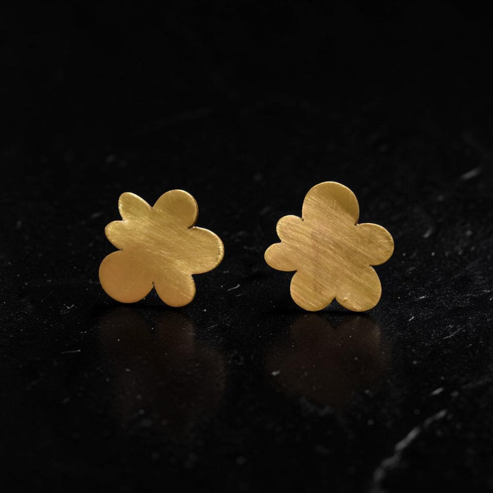 . Megh - Cloud Brass Ear Studs