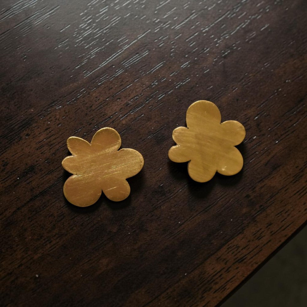 . Megh - Cloud Brass Ear Studs