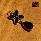 Flower Pendant with Blue Iolite 92.5 sterling silver MYRA
