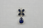 Blue Iolite Flower Pendant – 925 Sterling Silver Gemstone Pendant