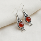 Fish Pattern Carnelian Earring