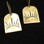 Kirti - Sunray Brass Sheet Ear Studs