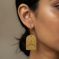 Kirti - Sunray Brass Sheet Ear Studs