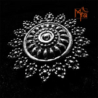 Sun Pattern Oxidised Cocktail Ring