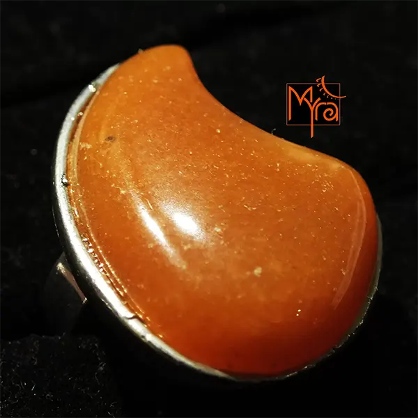 Palette Pattern Peach Stone Ring