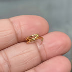 Golden Twin Orbit Nose Ring (golden polished)