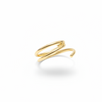 Twin Orbit Silver Nose Ring – 92.5 Sterling Silver (golden polished)