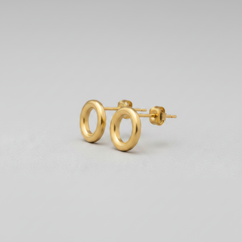 Purnima | Round Brass Earrings