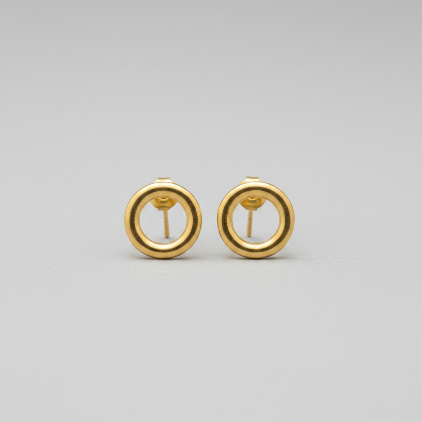 Purnima | Round Brass Earrings