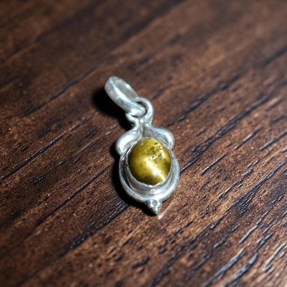 Tiger Eye Golden Trail Pendant 92.5 sterling silver MYRA