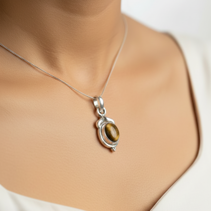 Tiger’s Eye - Golden Trail Pendant