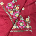 Hand Embroidered Maroon Stole