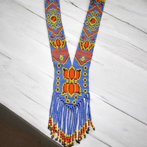 African Weave Necklace : Lotus