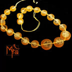 Amber Fibre Beaded Necklace