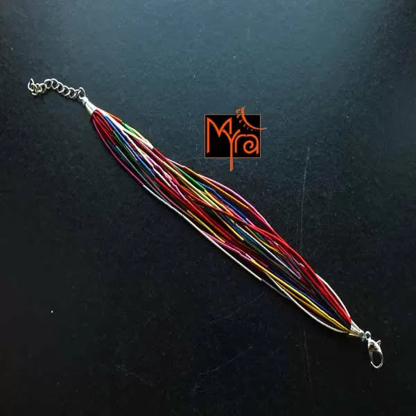 Bunch of Assorted Beaded Bracelet : Multicolor