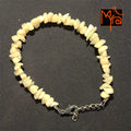 Off White Uncut Stone Bracelet